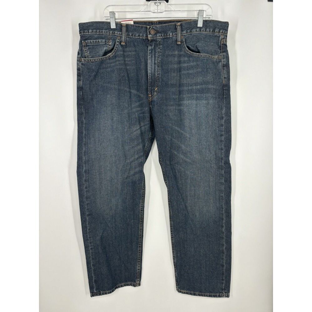Levis 505 Jeans Regular Fit Straight Leg Dark Wash Denim Pants Mens Size 38x29